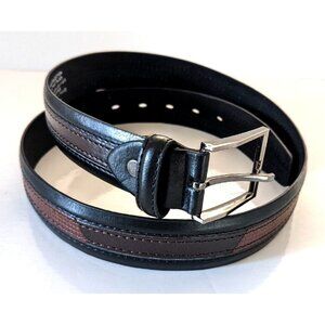 Italian Style Collection Men's Dress Belt Brown Composition Leather Size 36